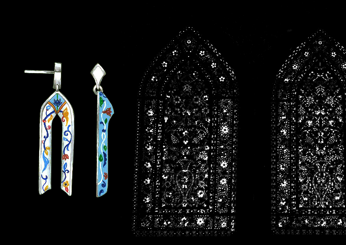 persian Persian Architecture enamelling Jewellery intricate