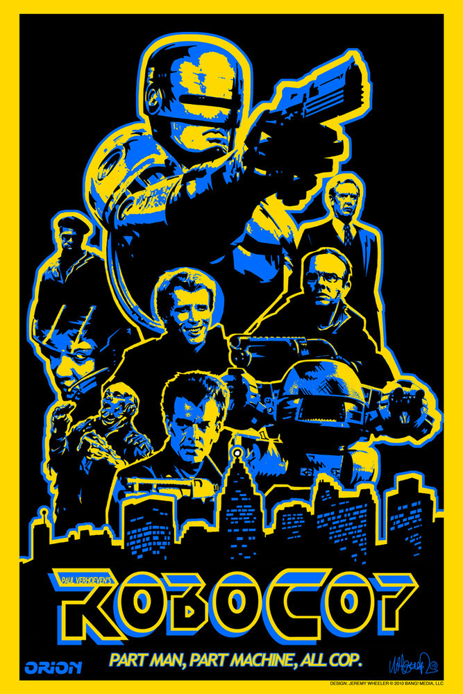 robocop State Theater alternate movie poster Blacklight Poster
