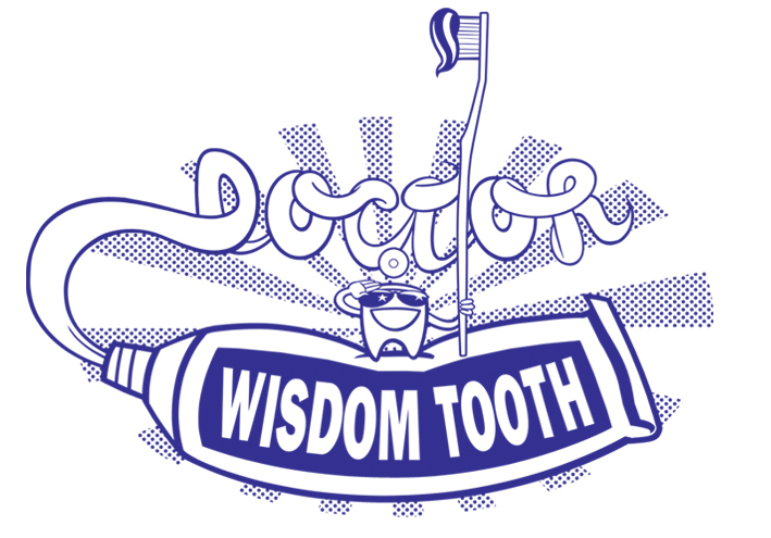 logo tooth dentist teeth Health toothpaste funny humour Retro