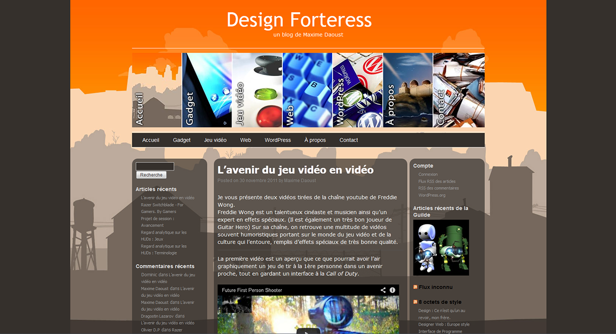 design Interface Blog wordpress