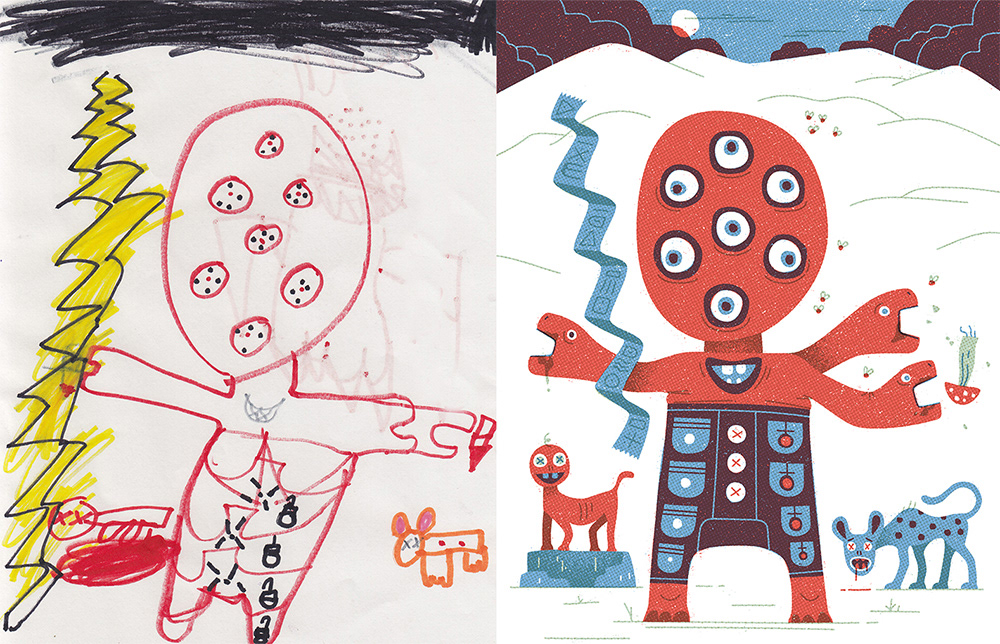 monster kids drawings Character texture children design
