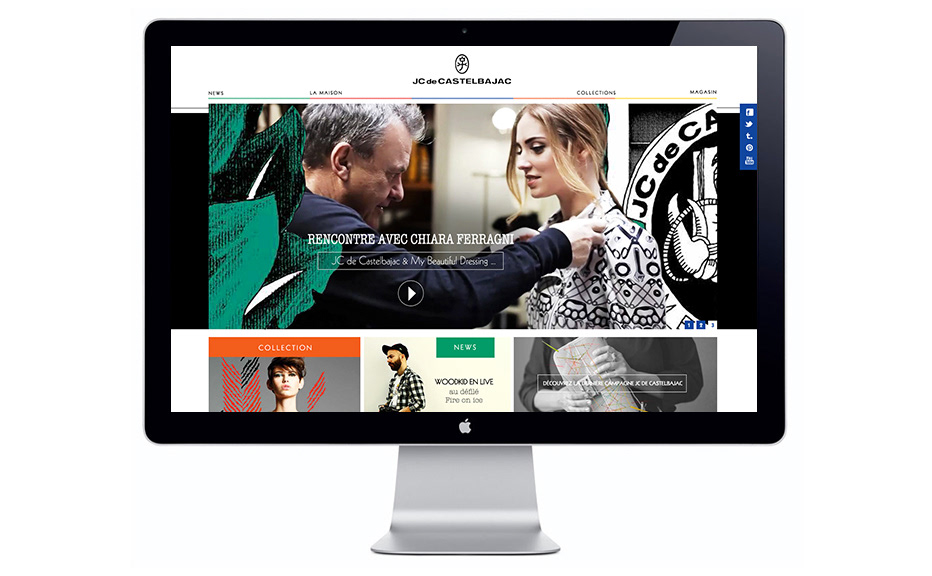 jc de castelbajac Webdesign corporate Site vitrine Fashion Designer One Page castelbajac