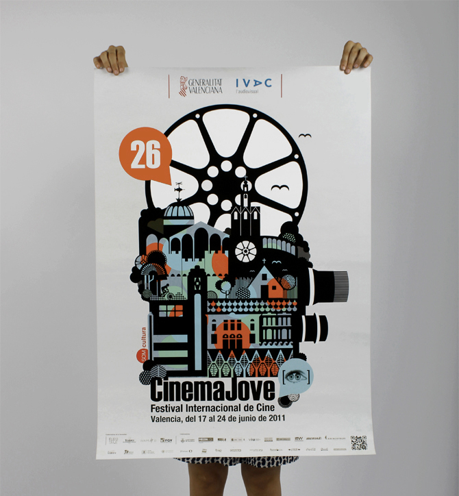 Cinema  festival cinema jove poster valencia International casmiclab casmic festival city swiss clean cool Style