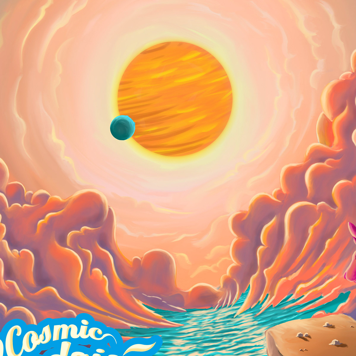 cosmic dog clouds paradise