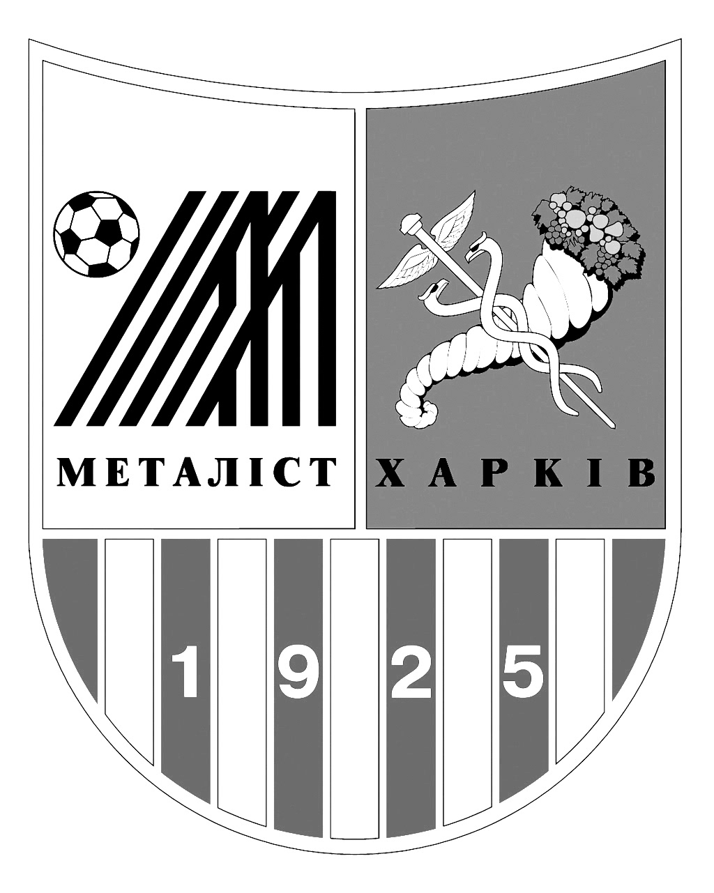 football sculpture metal logo