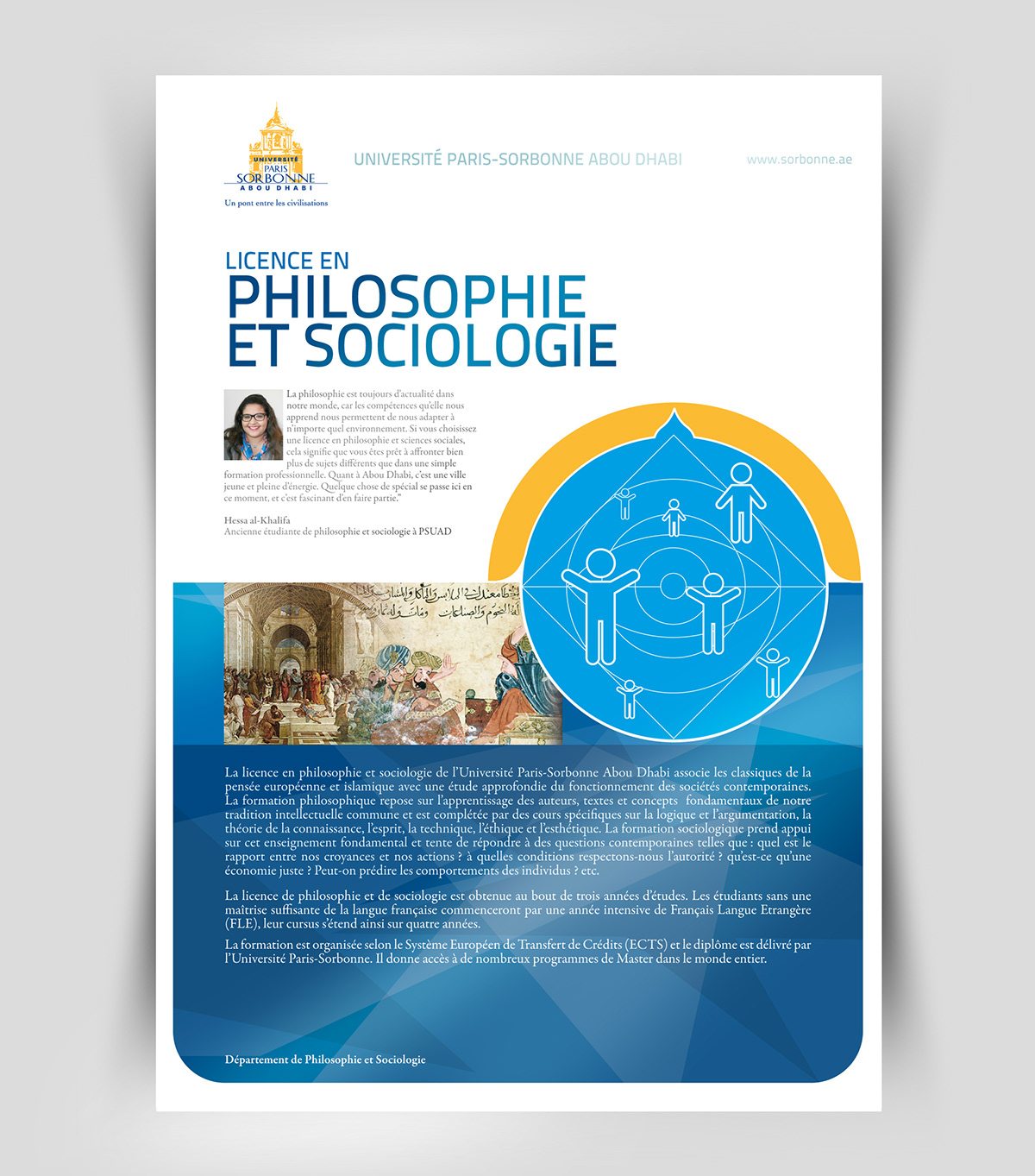 Abu Dhabi Sorbonne leaflet brochure Education
