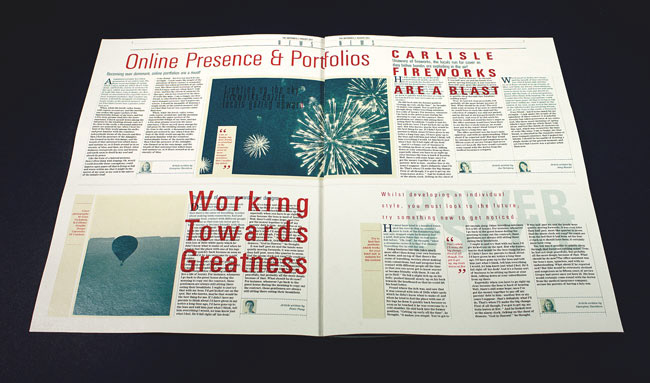 newspaper experimental overprint informer student feature article editorial creative expressive Dynamic