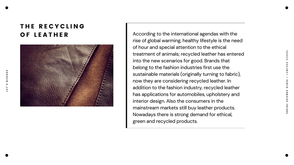 designing leather product design  waste material wastemanagement
