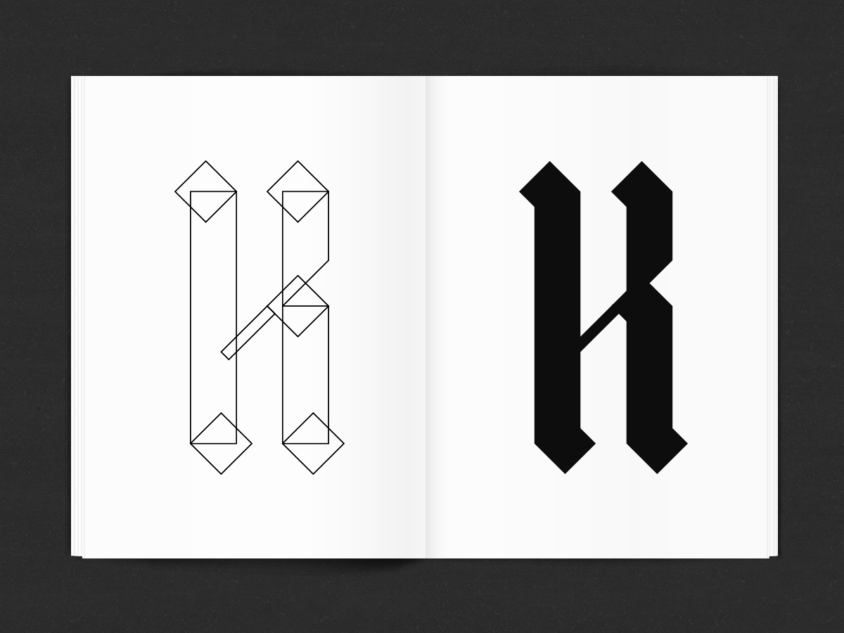 Blackletter geometric Albrecht textura gothic