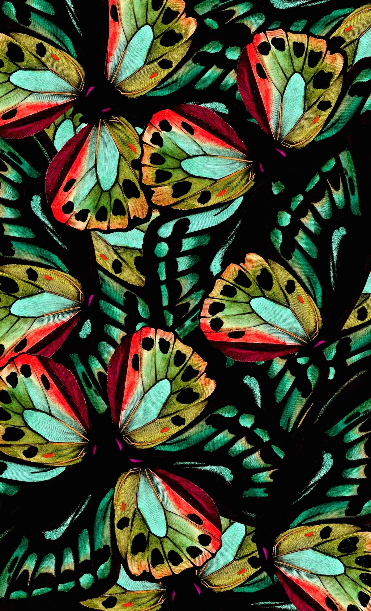textile Nature butterfly pattern print design repeast repeat photoshop art FINEART paint collage draw color