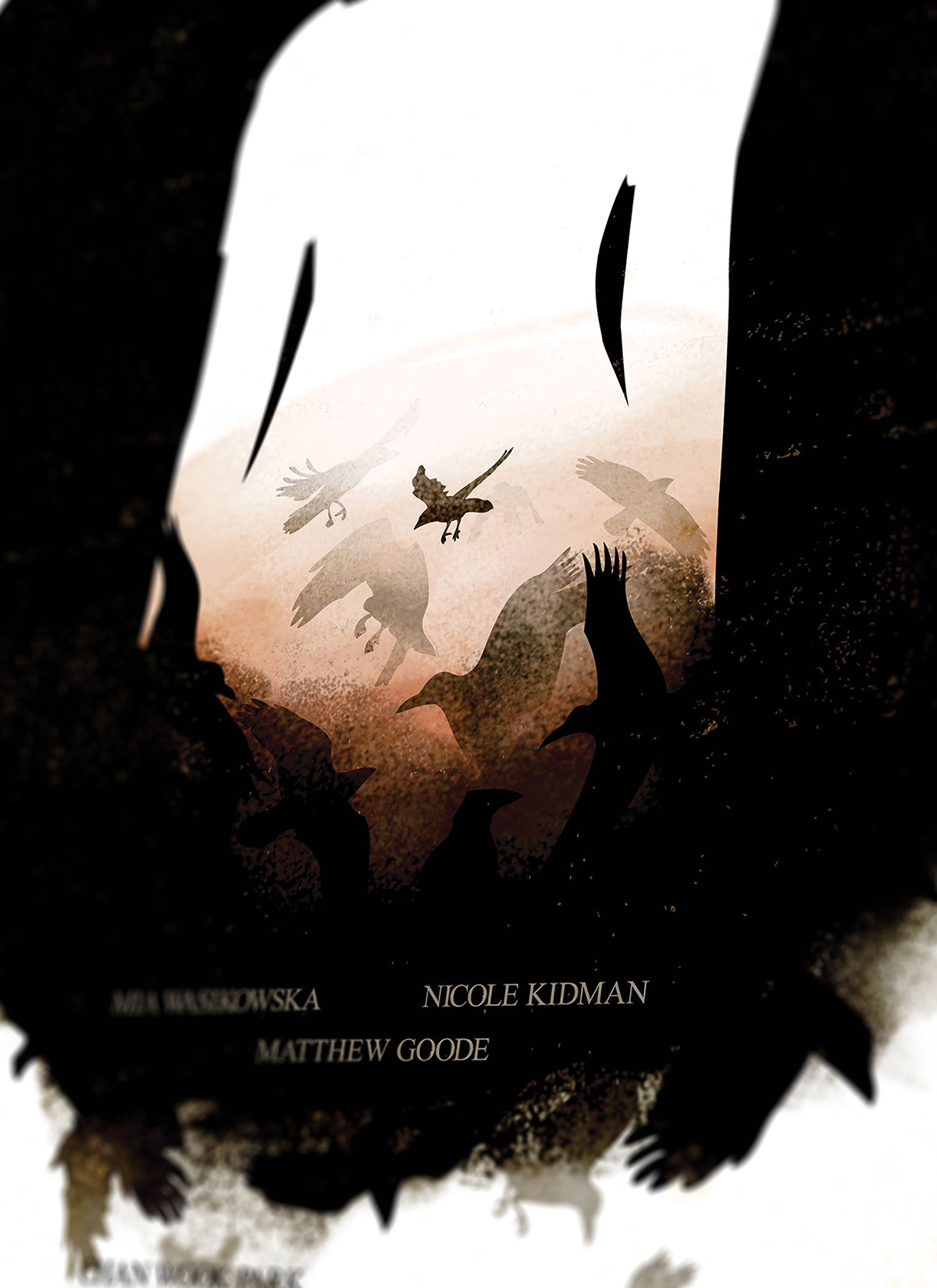 poster design stoker movie chan-wook park raven