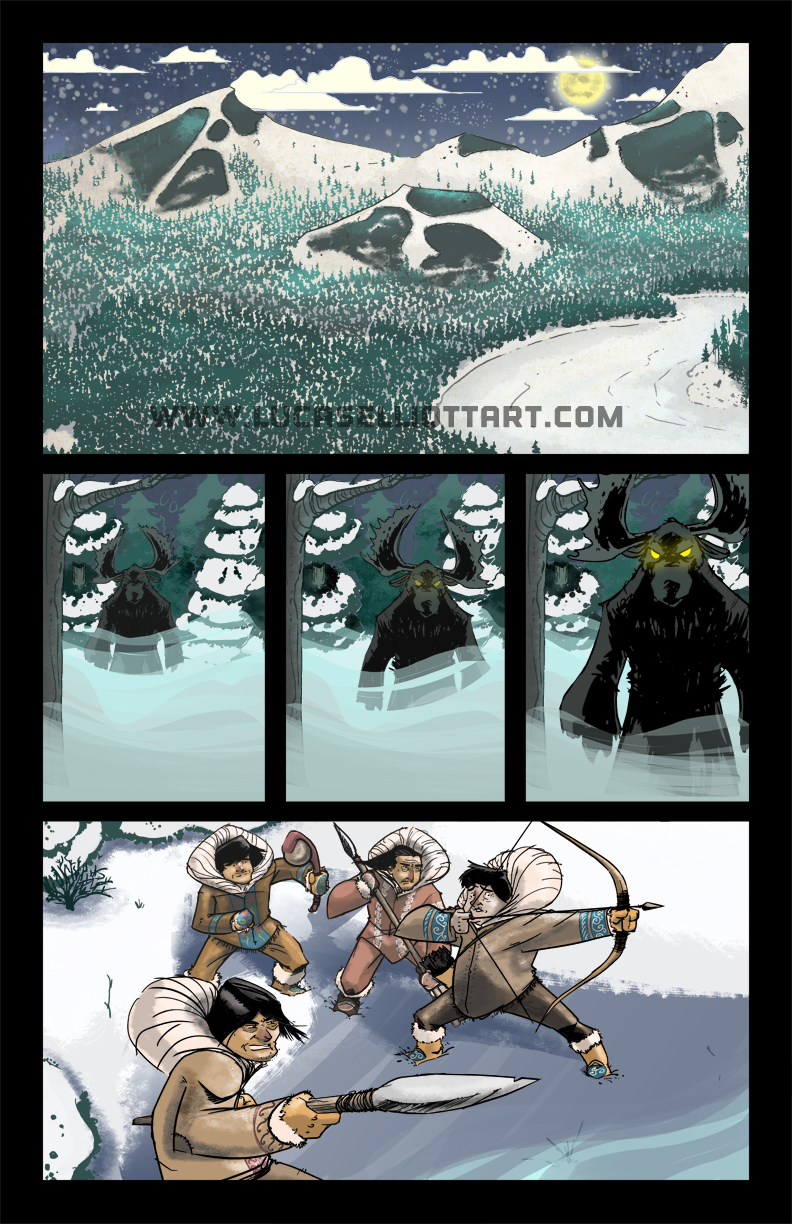moose Graphic Novel movie horror comedy  Comic Book chad carpenter tundra tundra comics Alaska cartoon anchorage Lucas Elliott Art lucaselliottart