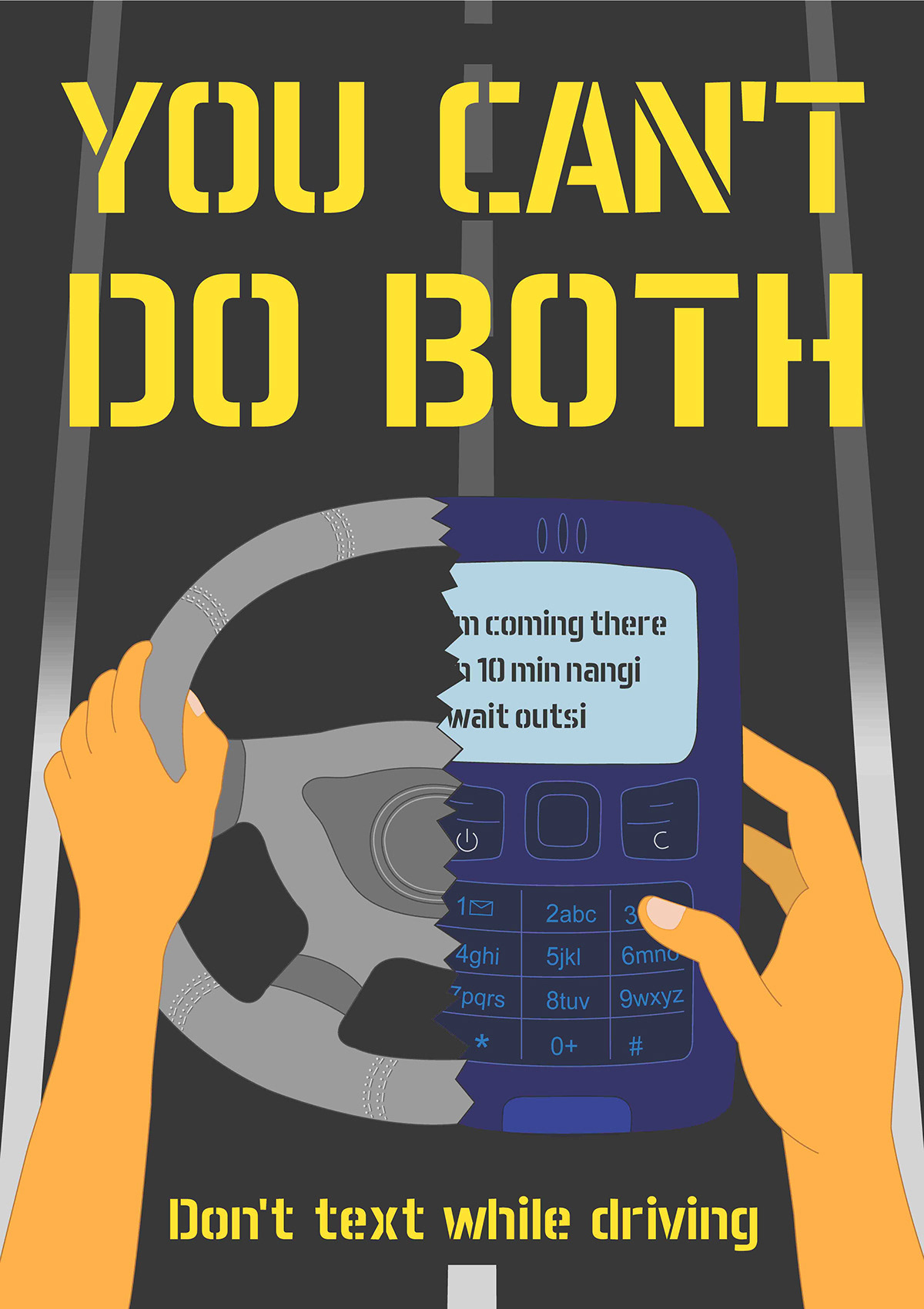 texting Driving video awareness campaign flyer poster prevention social stop motion