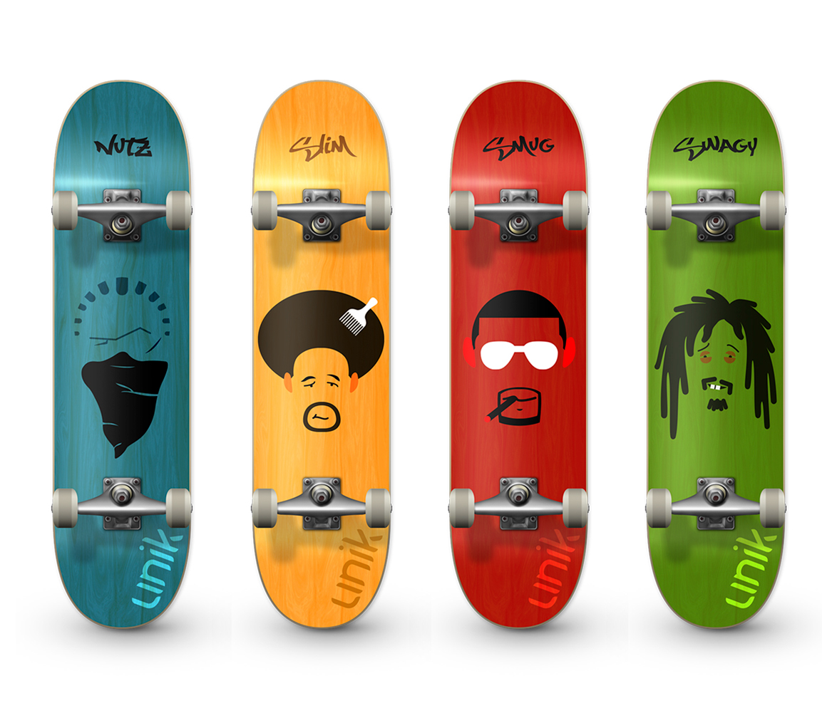 Unik custom boards brand brand identity logo Website poster identity snowboard skateboard Surf Be Yourself LONGBOARD Custom