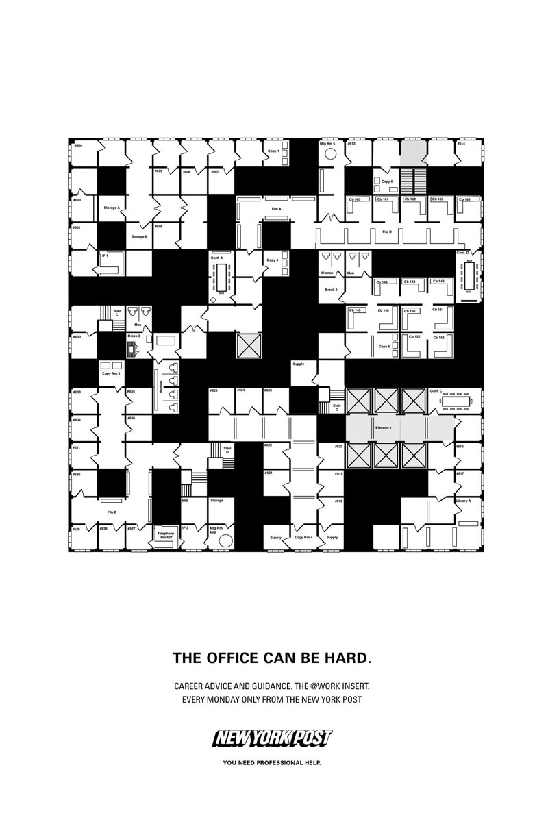 Crossword maze newspaper editorial post