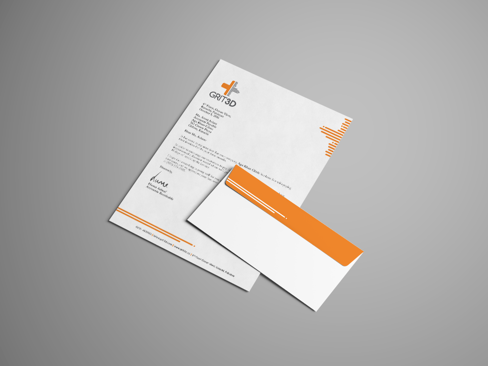 stationary logo Logo Design Stationary design 3d printing letter head envelope branding  Startup startup branding