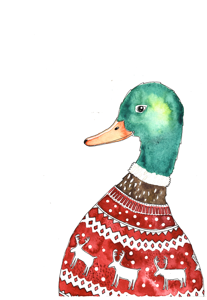 marcelillapilla pilla ilustracion animal portrait portrait Christmas cards navidad