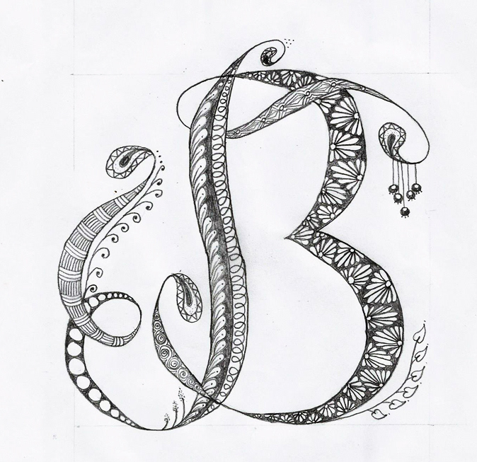 fonts art hand drawing English alphabets