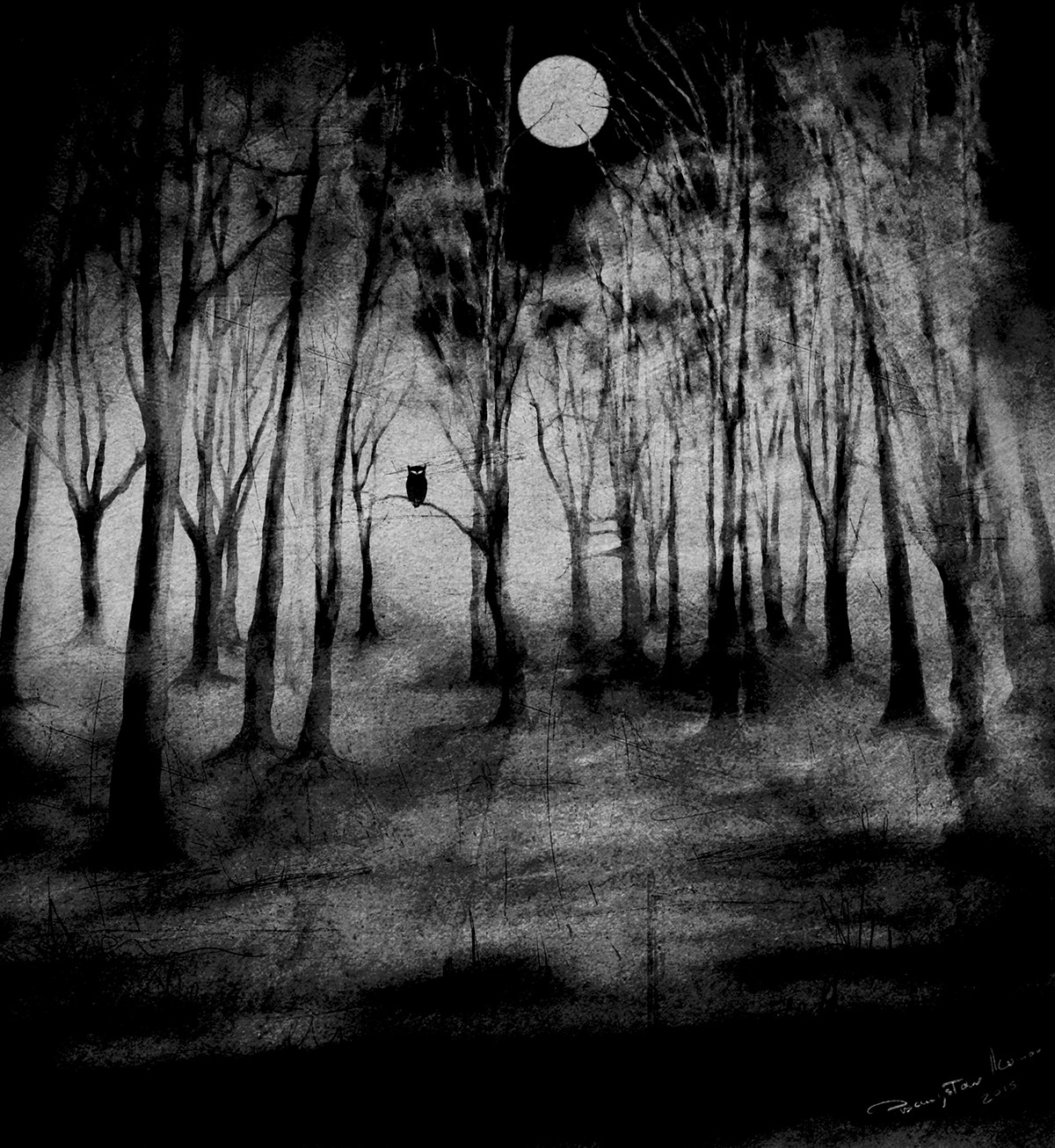 movie twin peaks owl David Lynch trees fog mystery Eire horror night moon woodland wood forest