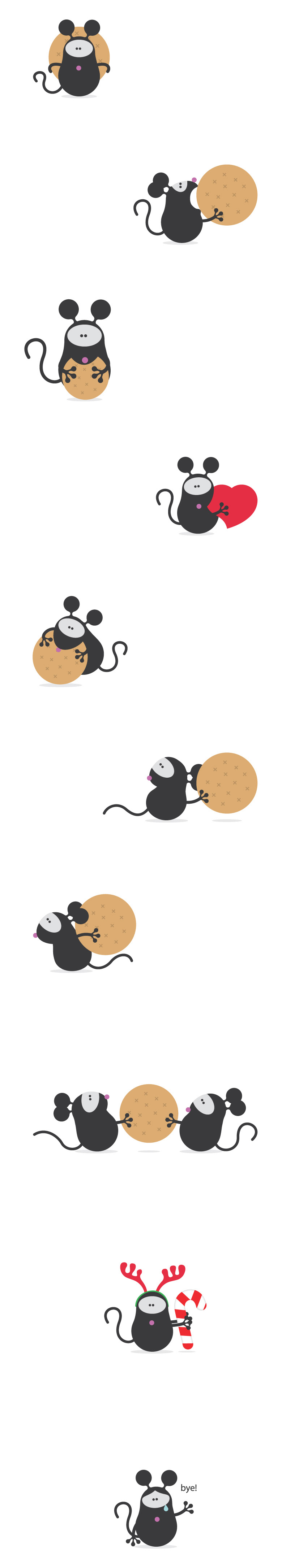 illustrating design cute little mice Character cartoon