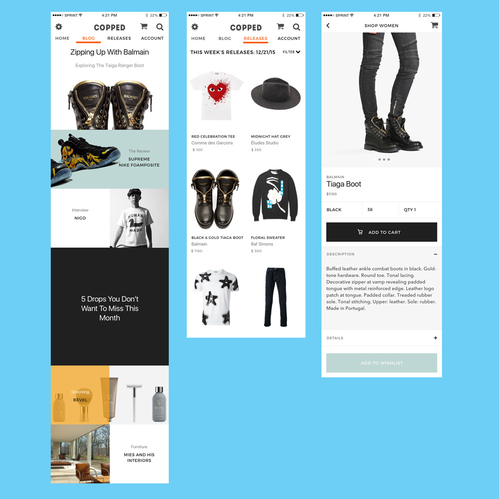 app design ui design app concept fashion app Ecommerce