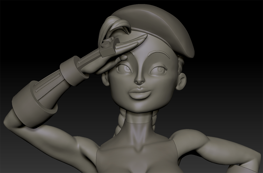 Street Figter cammy white  Zbrush 3d sculpting cartoon fanart