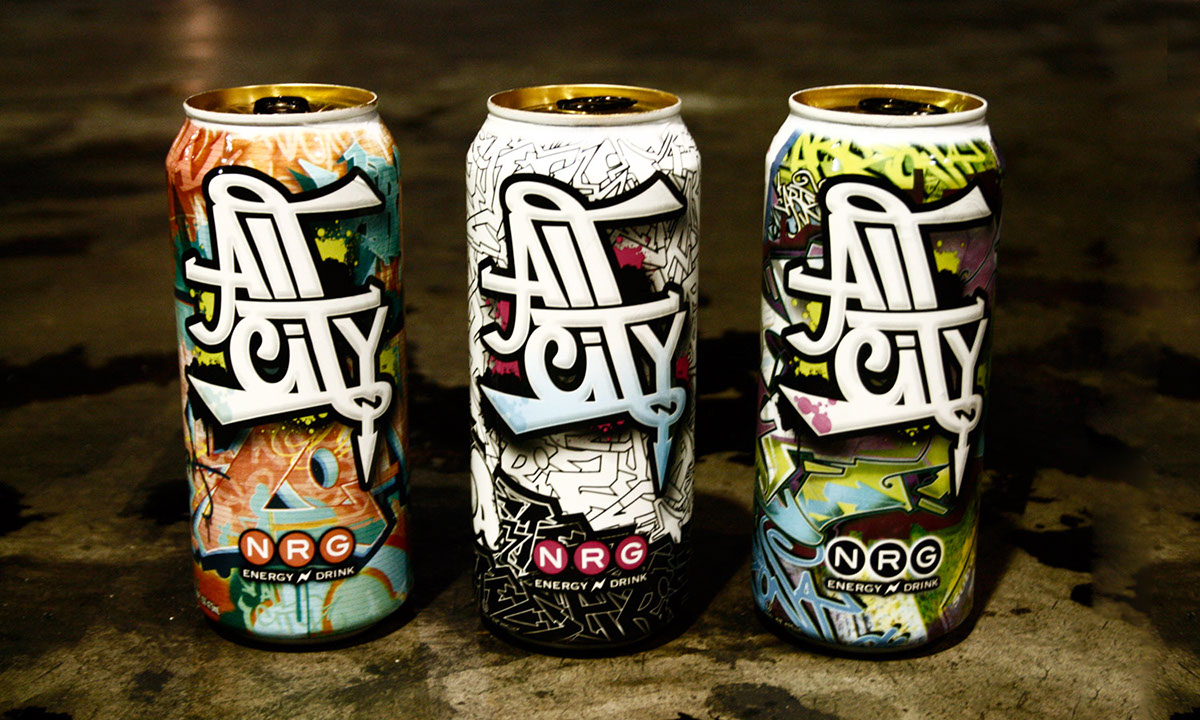 Mpire Arizona Beverages energy drink Product concept nyc subway Can Design