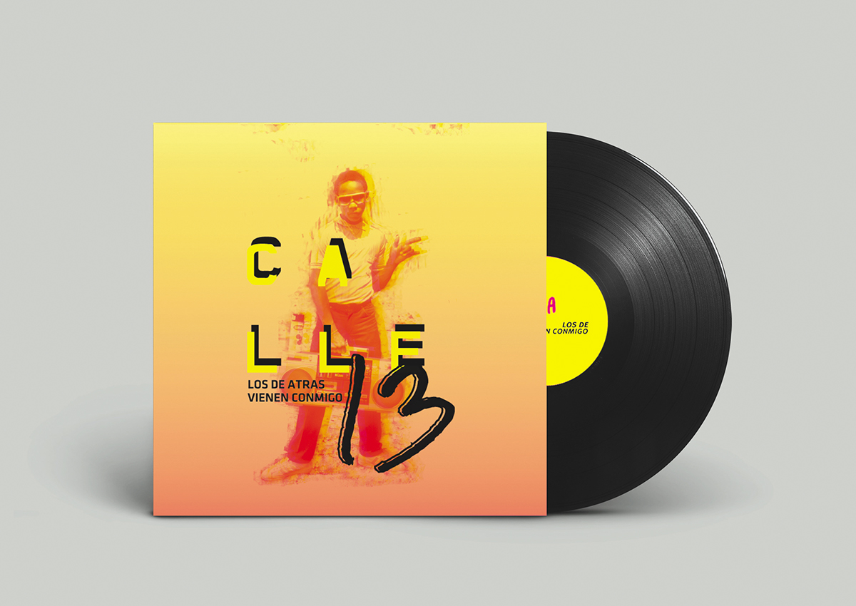 diseño tipografia vinilo LP Calle13 cosgaya