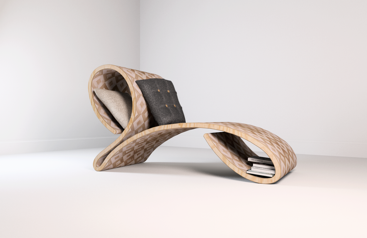 Adobe Portfolio Lounge Chair concept object design