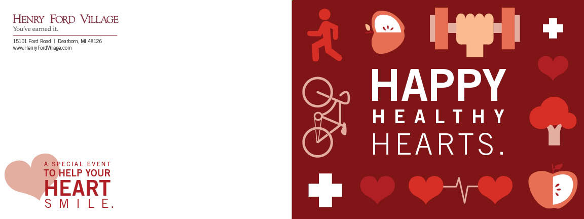 heathy hearts lifestyle Health self-mailer print