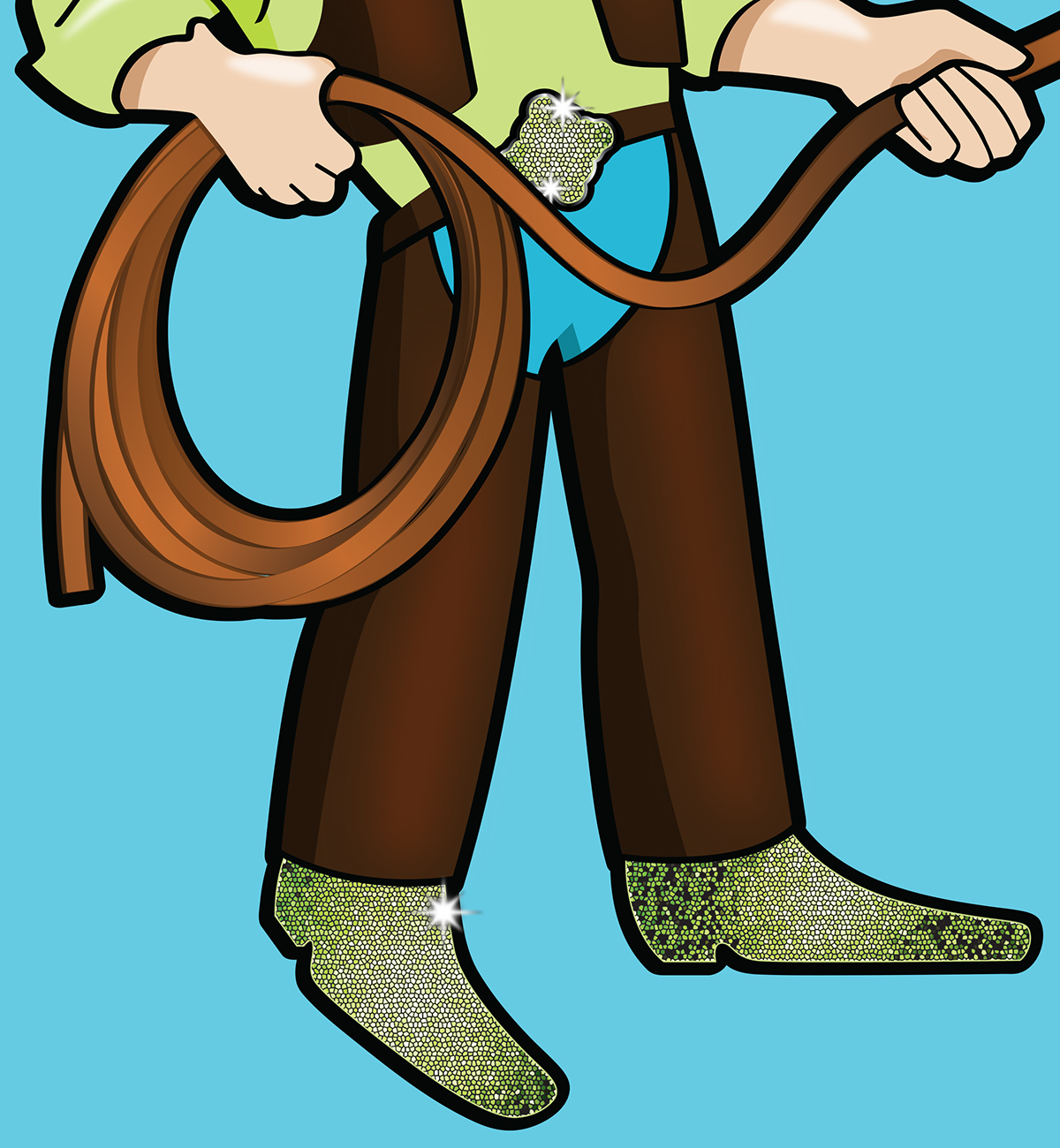 graphic digital illustration digital art draw cowboy adobe illustrator Character 2D art Mascot Coffee caricature   Fun hat cowboy boots