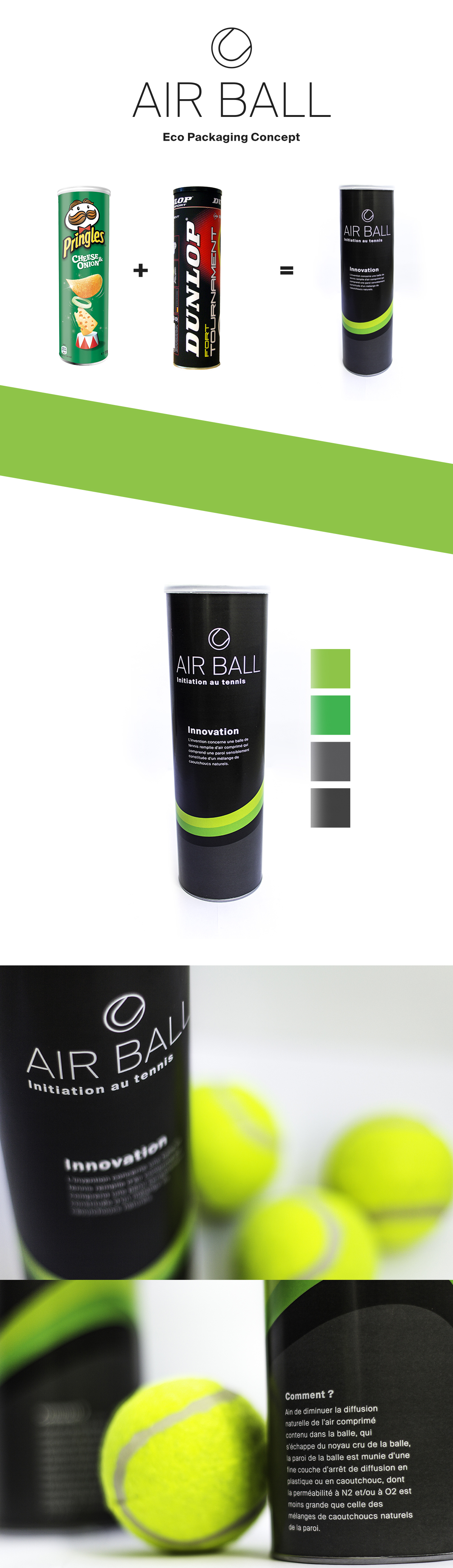 tennis ecologie design green ball