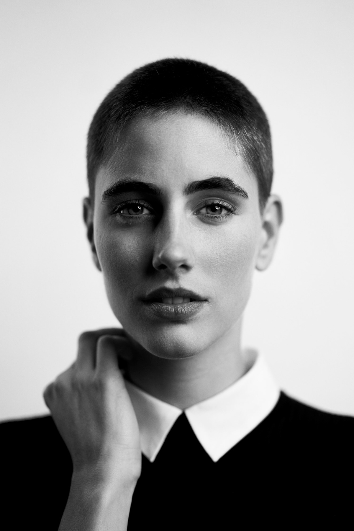 black and white editorial Fashion  model photographer Photography  photoshoot portrait retouch Studio Photography