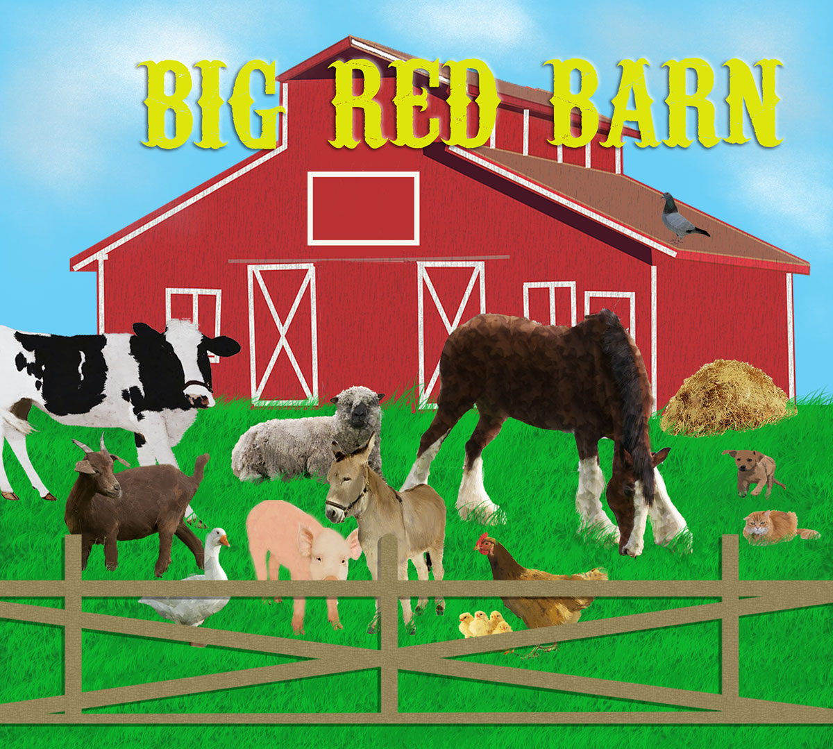 barn Big Red Barn photoshop book cover Book mock up