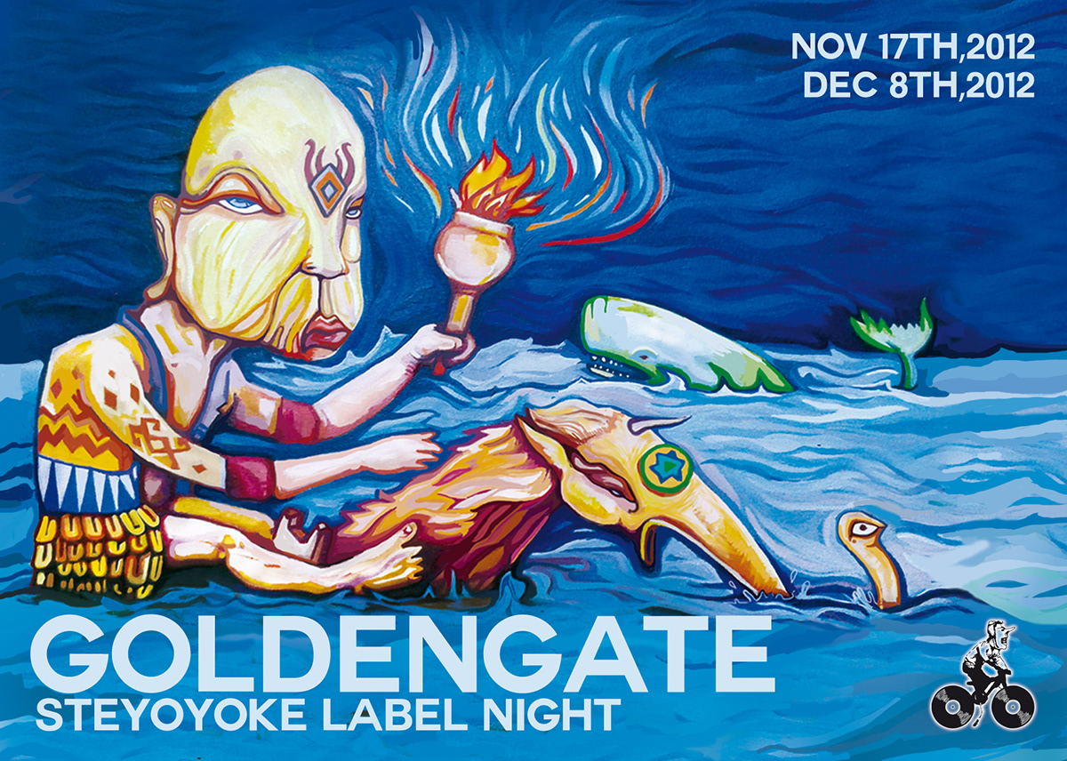 Goldengate Steyoyoke REcords  Berlin Poster Design azuldecobalt burhan ozgun sen