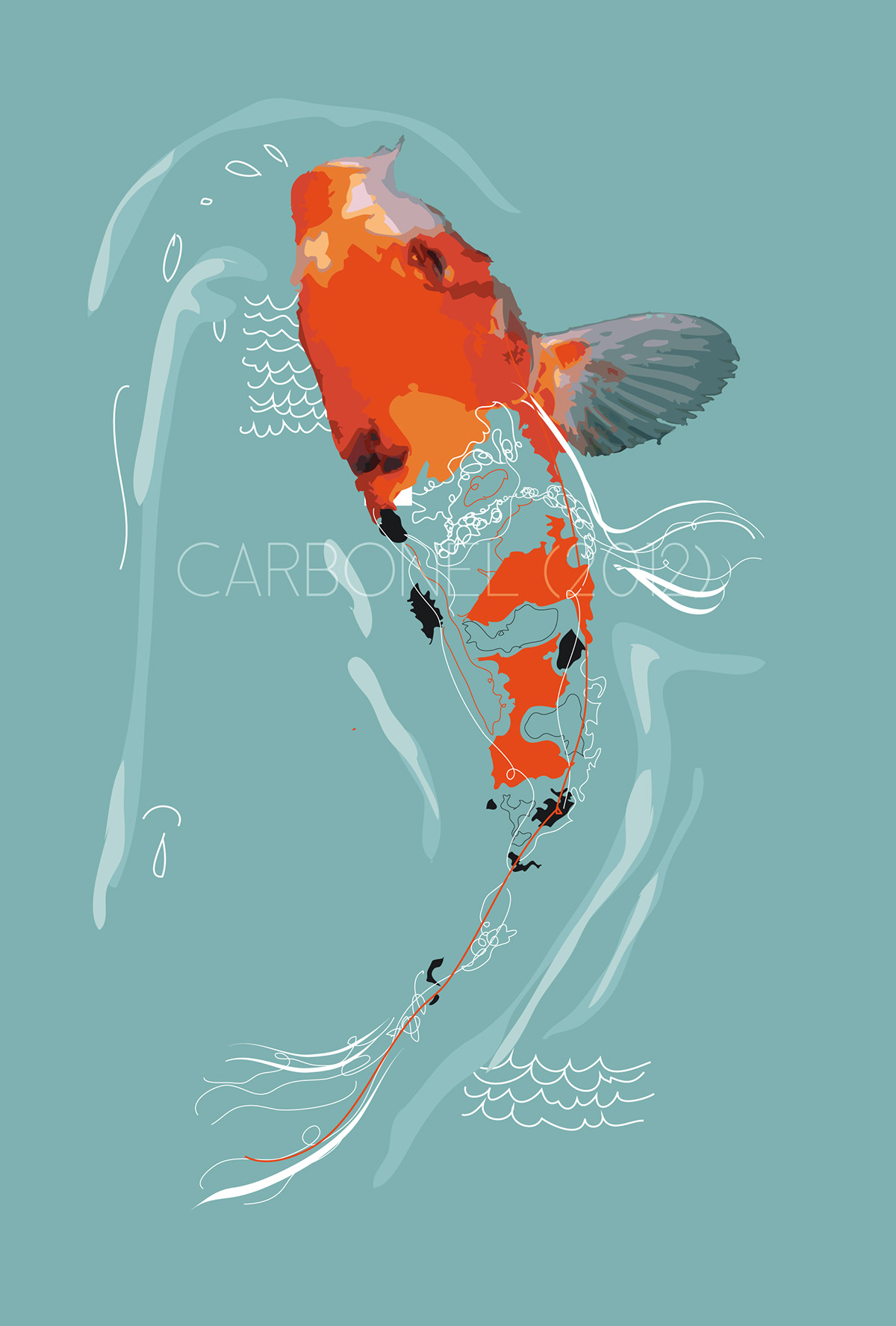 design graphics koi fish art woman kid asian Creativity bubble Manila philippines