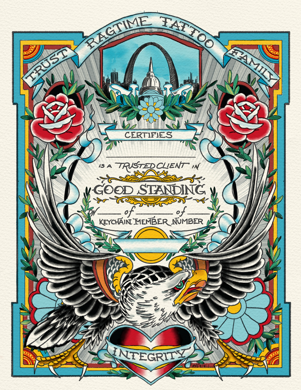ragtime-tattoo-certificate-on-behance