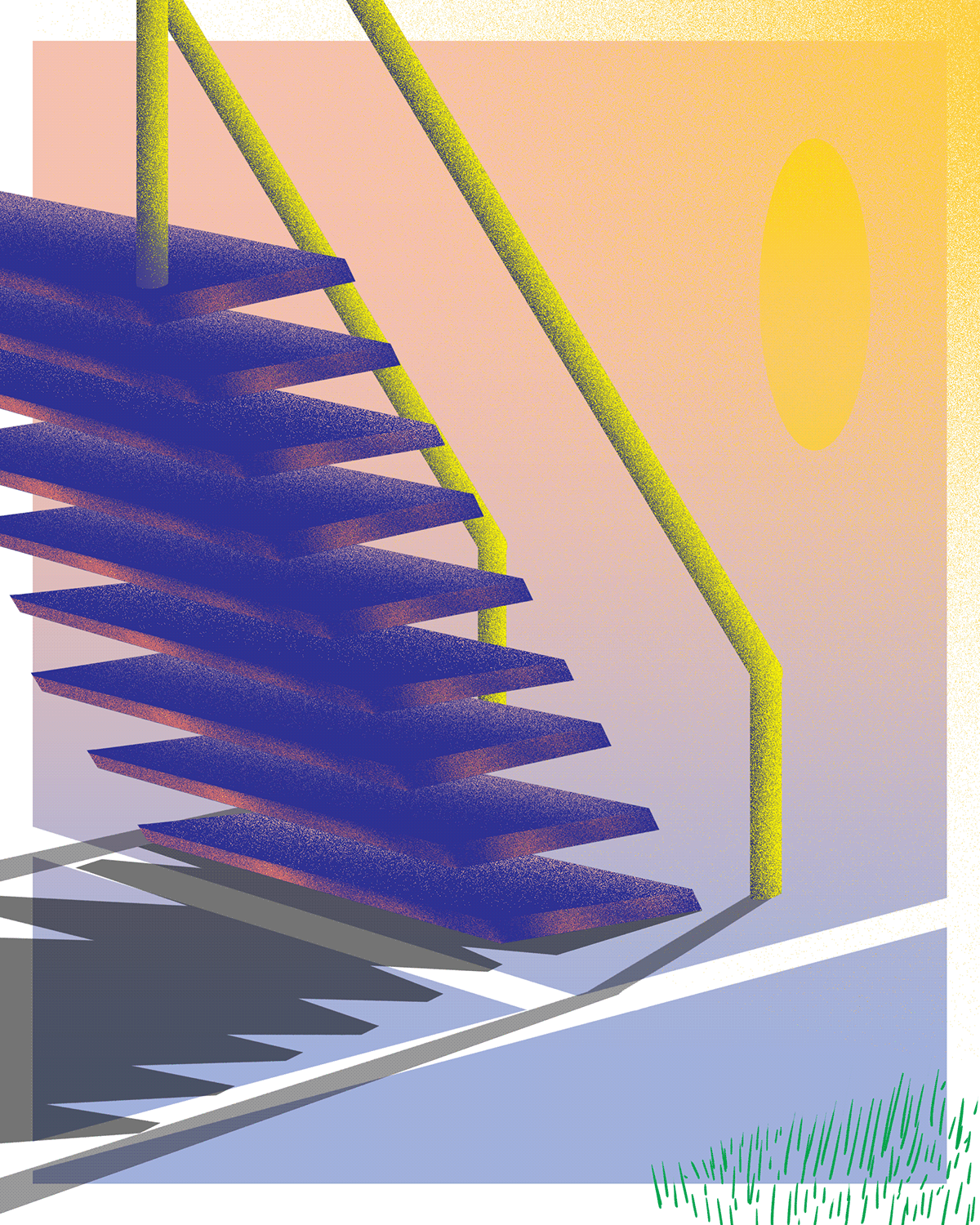 abstract artwork cover digital illustration editorial geometric ILLUSTRATION  Isometric minimal poster