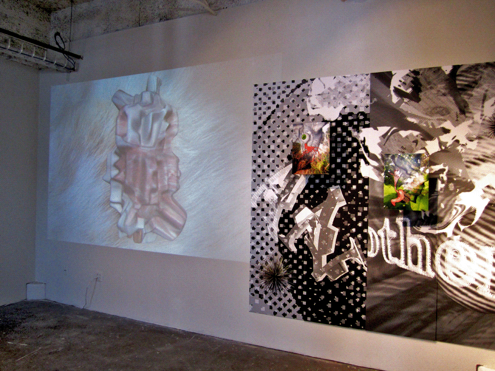 surrealism exhibit installation motion type flesh Technology image