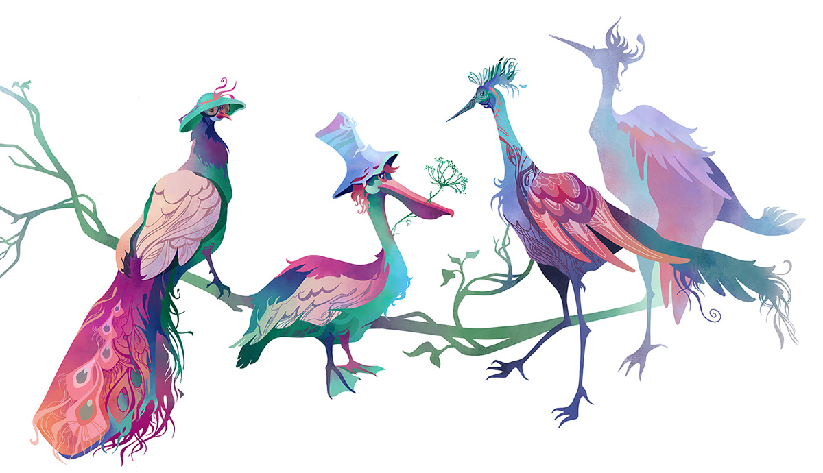 animal bird book brand Character design  design ILLUSTRATION  Nature personage editorial design 