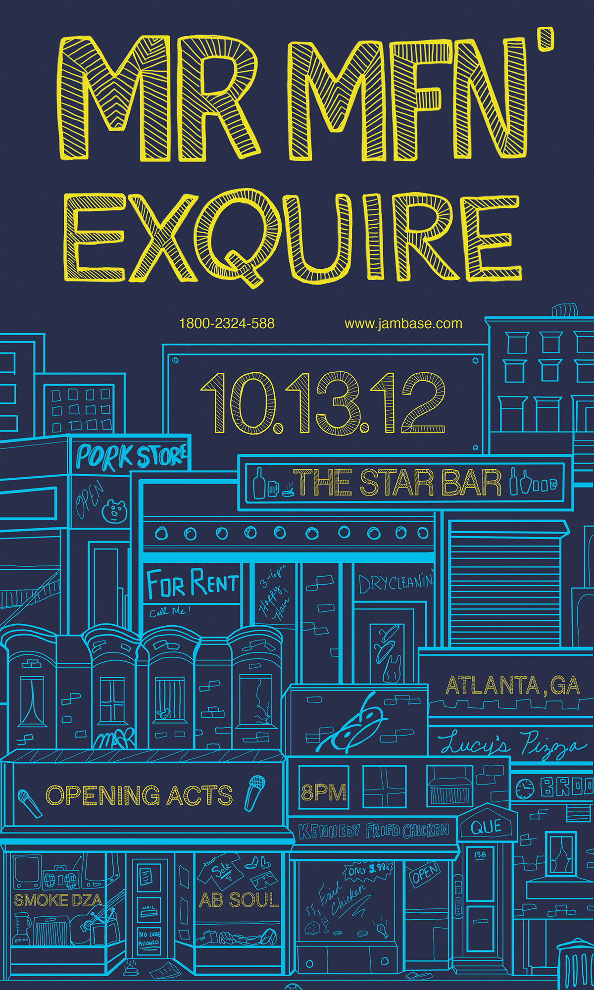 MR. MFN Exquire music poster rap Brooklyn exquire Logotype logo