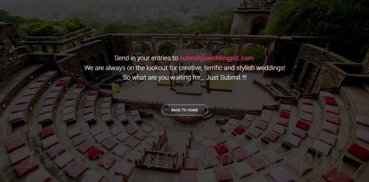 indian couple wedding website parellax landing page