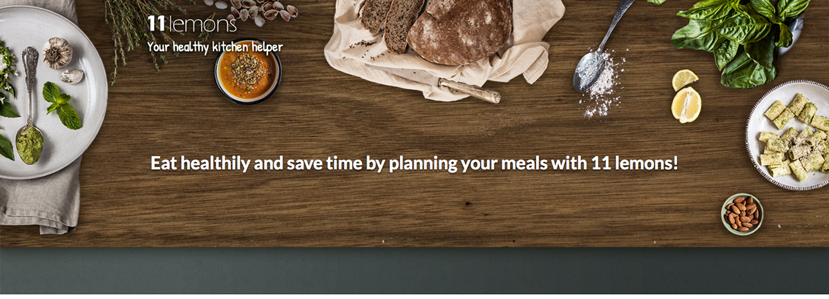 healthy eating meal planning ux UI web app visual design calendar grocery list persona wireframe Proposal 11lemons