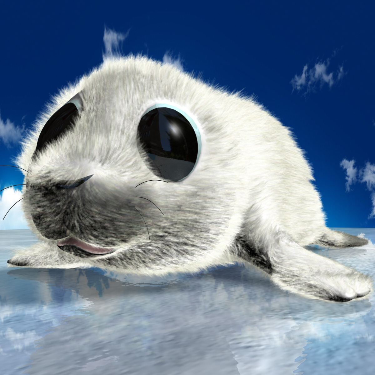 seal harp baby cartoon toon Arctic cute Character animal phoque otarie polar polaire