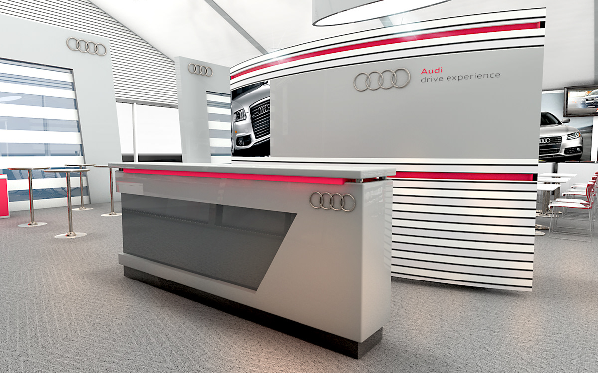 Audi 3D cinema4d GMR MARKETING MOBILE TOUR DESIGN marketing  