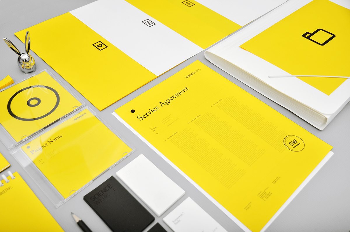 yellow Collateral Stationery modern Layout recycle grey minimalist paper sihl curious skin hotprint brand business card letterhead