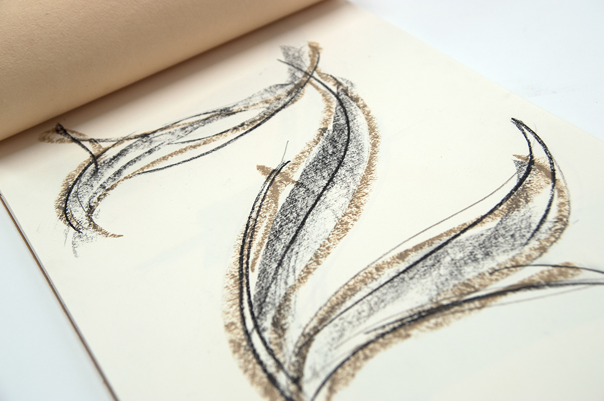 HAND LETTERING gestural type Book Arts Book Binding sketchbook lettering letterforms Japanese Stab Binding