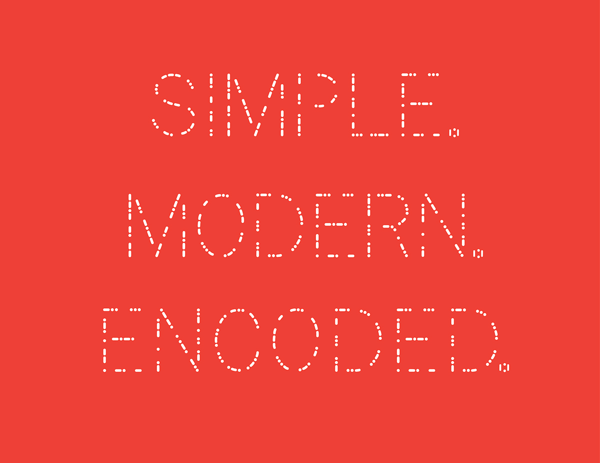 type font morse code Dash dot line modern simple minimal secret ENCODED encrypted code expressive Typeface