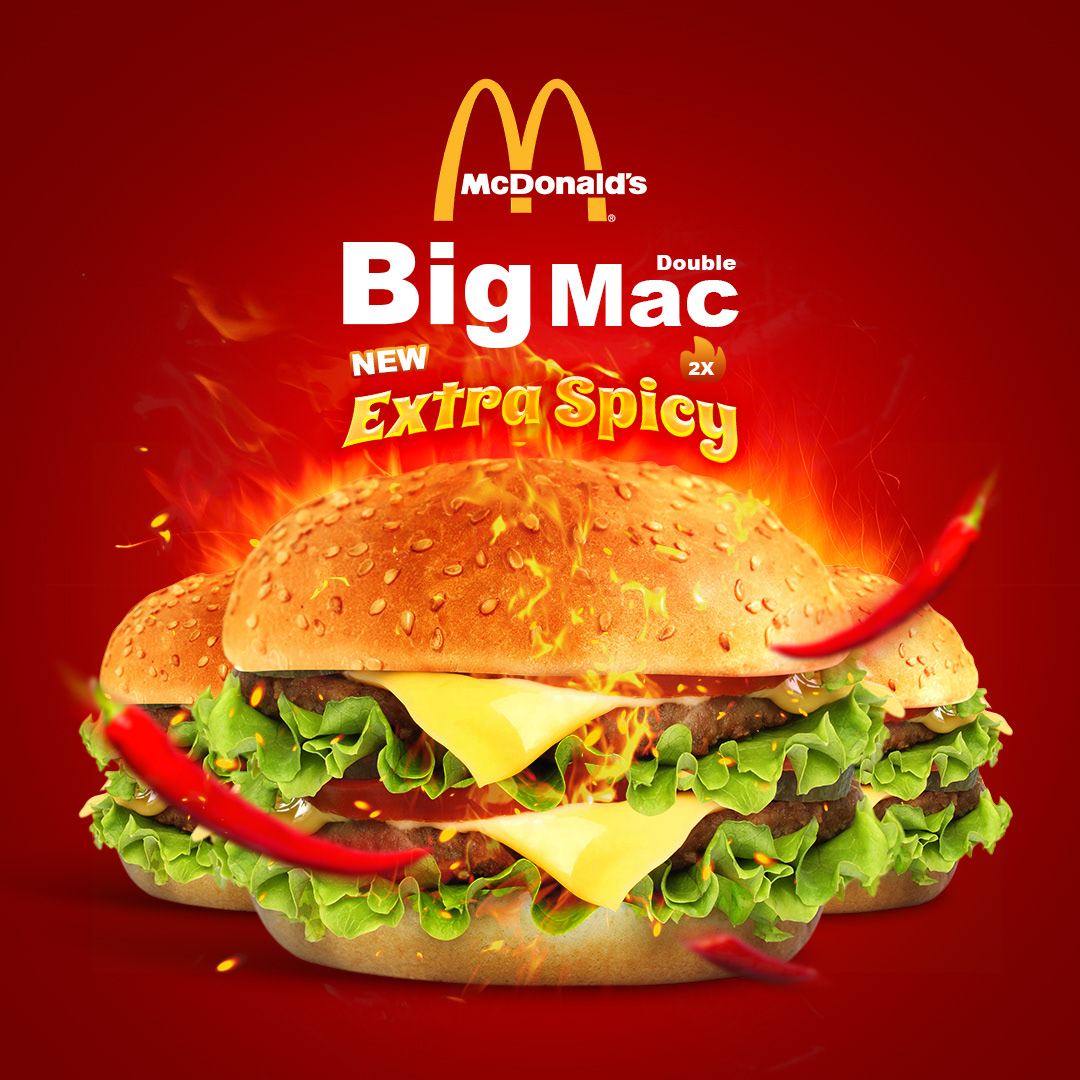 social media burger spicy McDonald`s