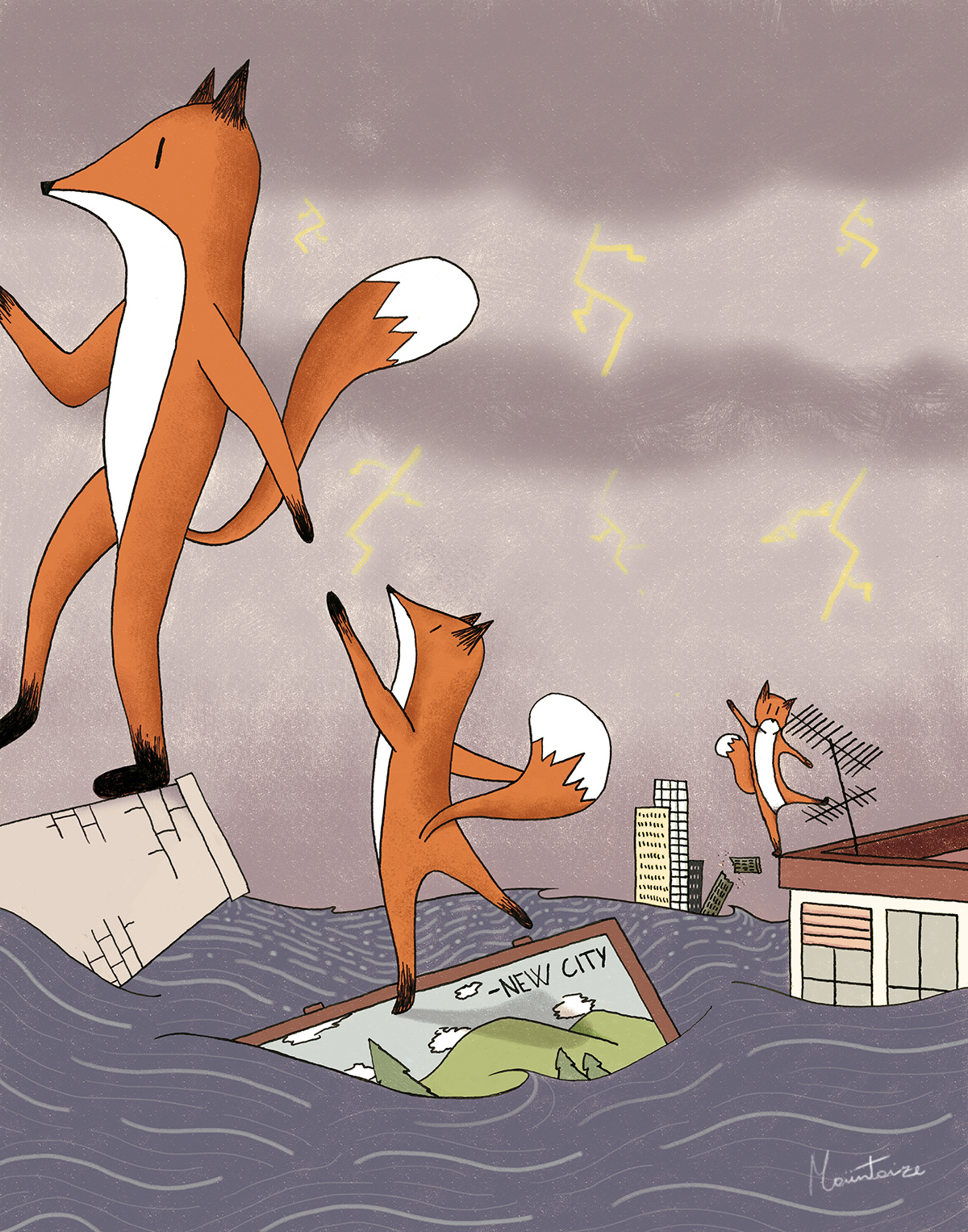 animals book childrens drama editorial family FOX ILLUSTRATION  myth Volpi
